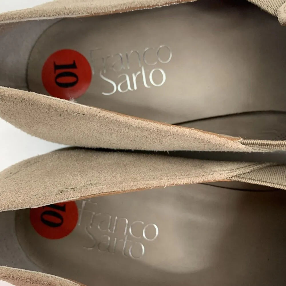 Franco Sarto Size 10 Loafer Pardon Suede Leather Almond Toe Flats Shoes Women’s - Image 9