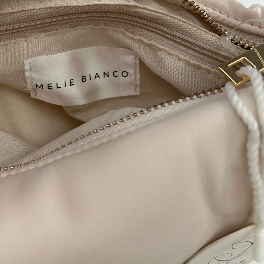 MELIE BIANCO Alexandra Top Knot Mini Handbag Cream Vegan Leather New with Tags - Image 5