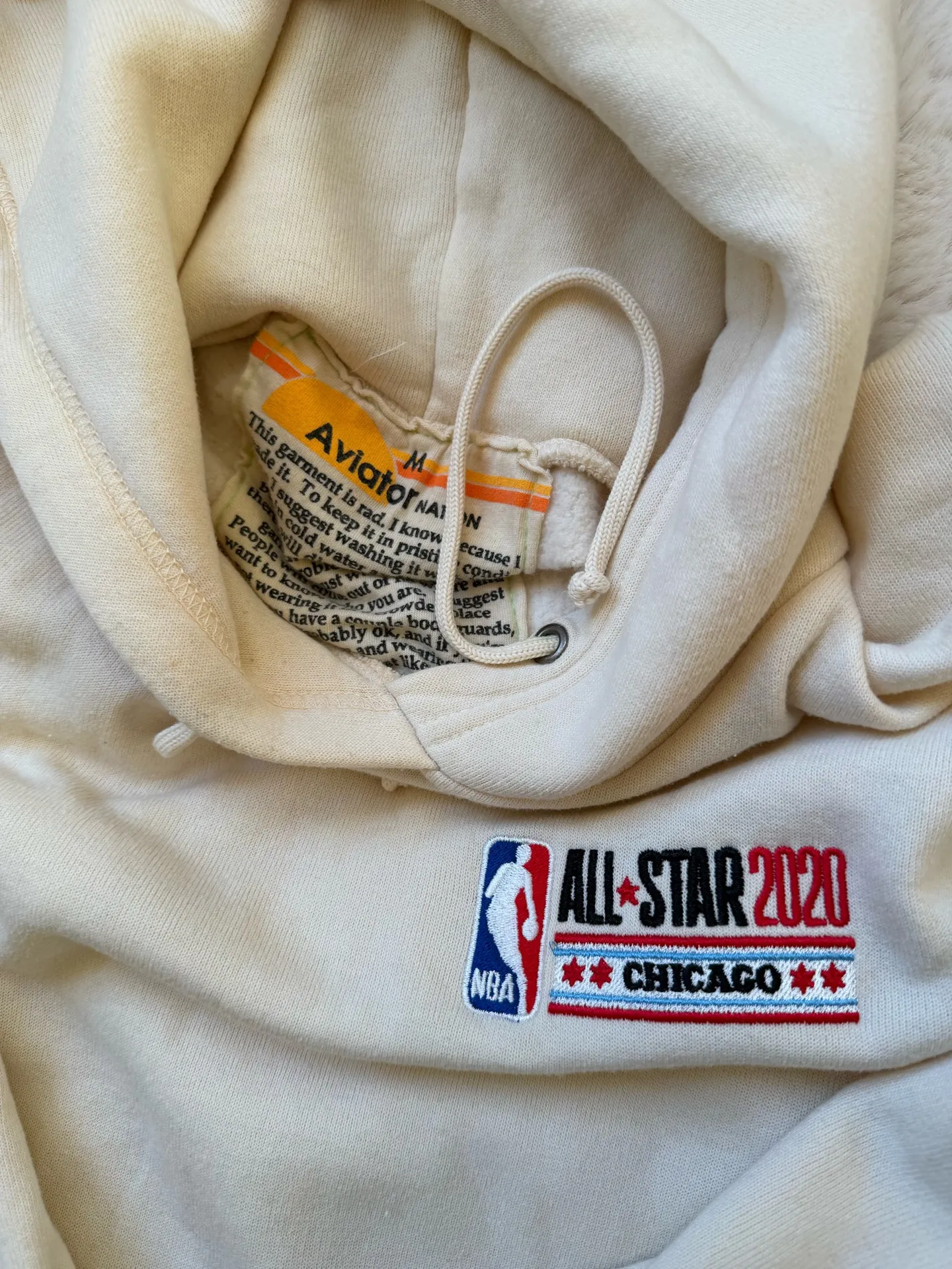 Aviator nation nba 2020 Chicago hoodie size medium  - Image 3