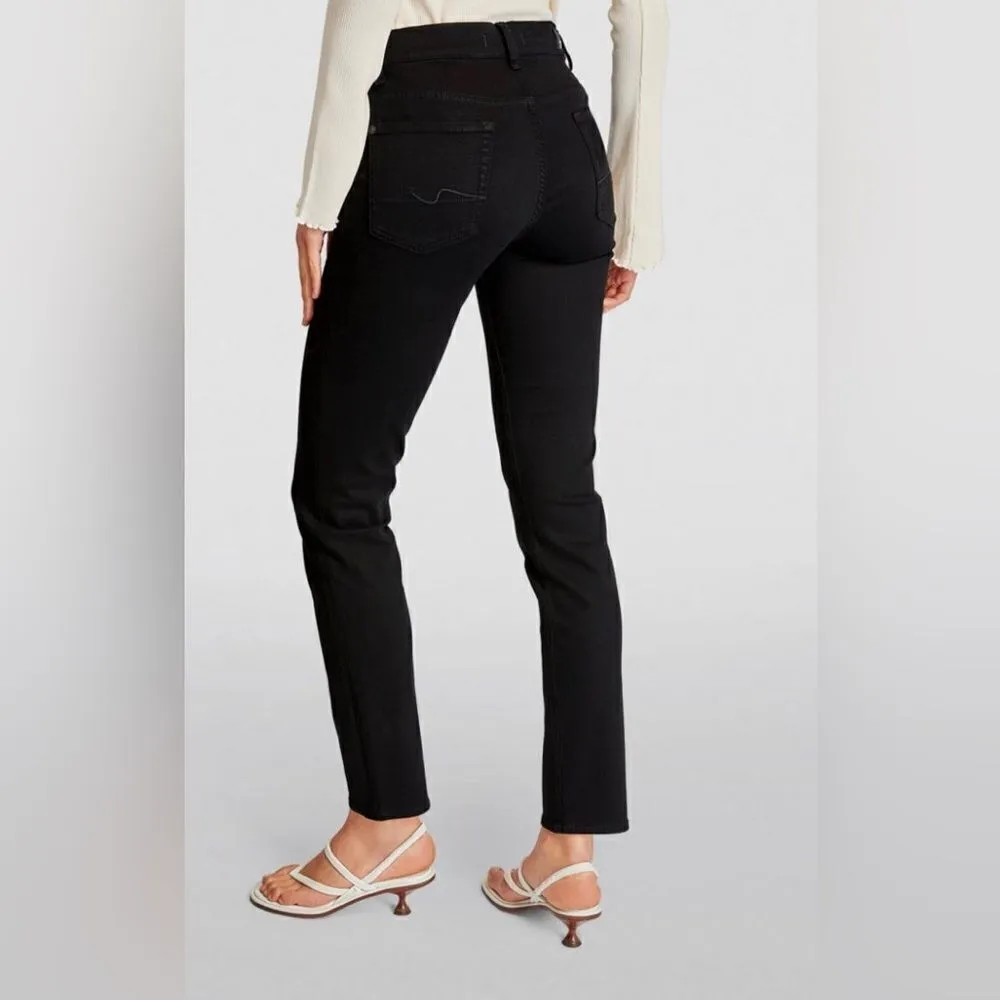 7 of all mankind H/R Roxanna black Slim Fit Jean sz 26 - Image 6