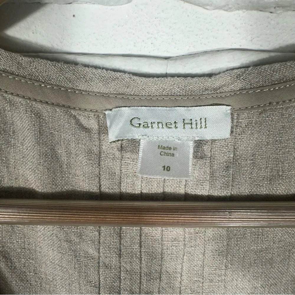 Garnet Hill Linen Sleeveless Shift Dress Size 10 - Image 5