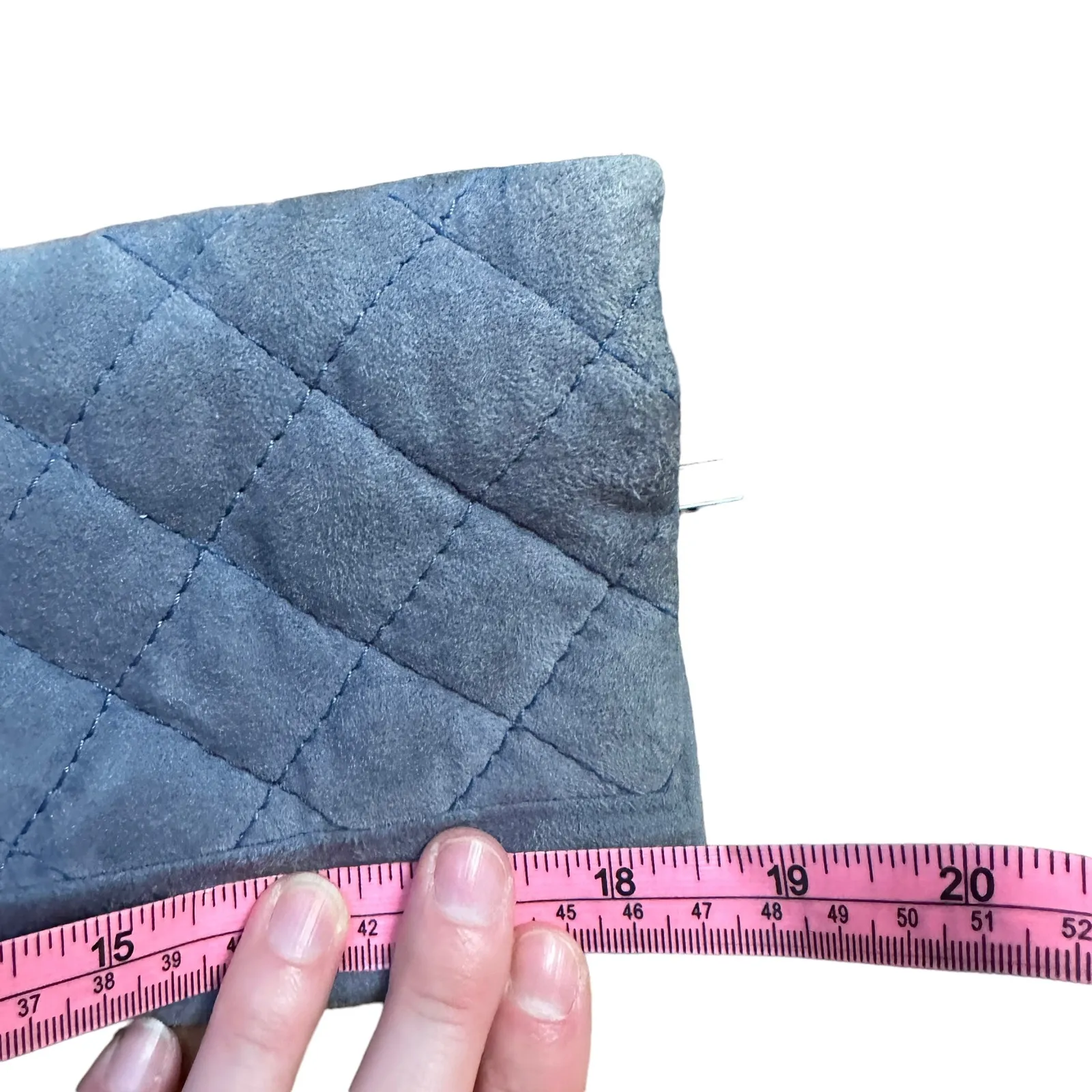 Gerard Darel Quilted Suede Moto Jacket Periwinkle Blue - Image 10