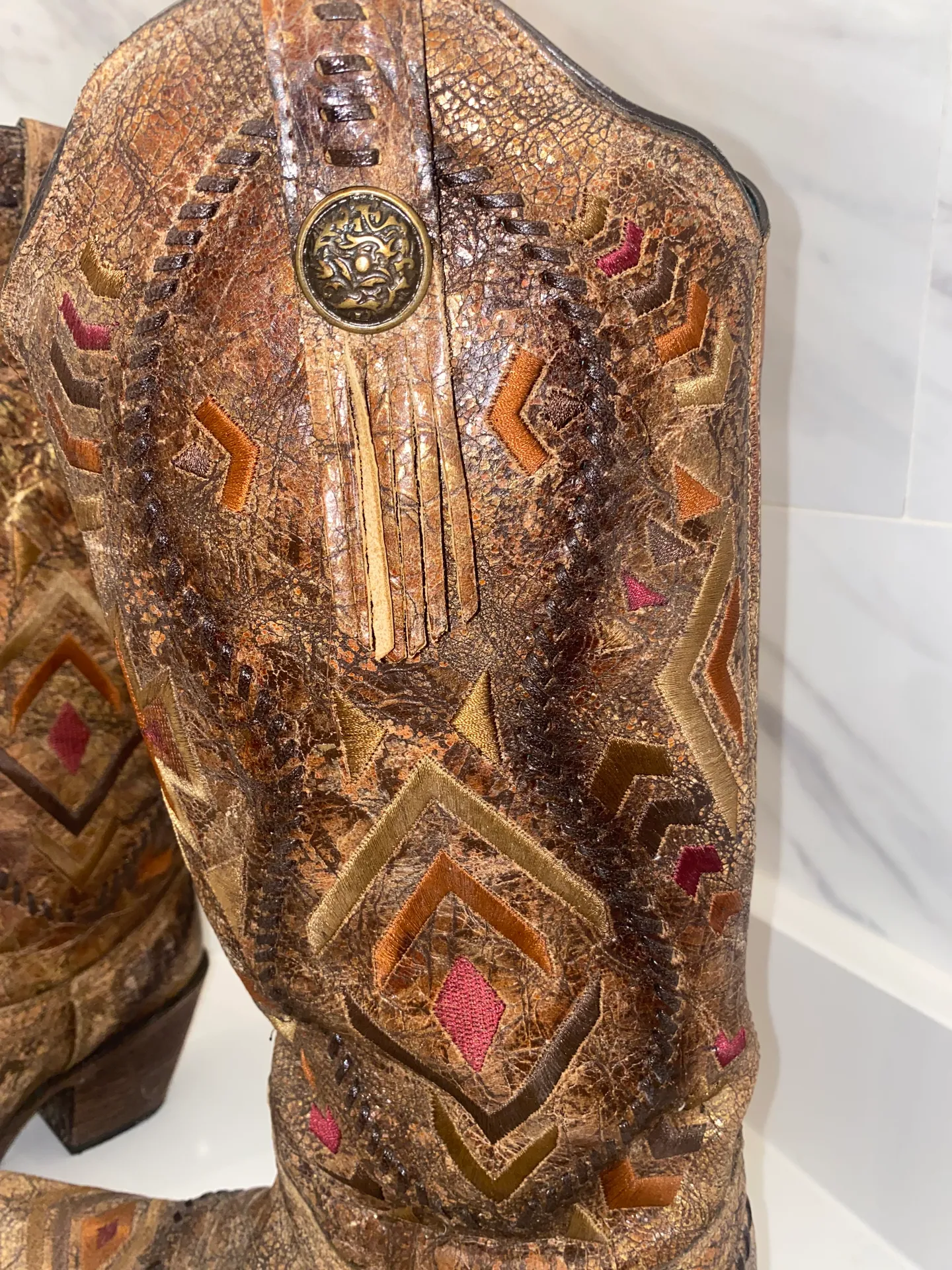 Aztec Snip Toe Cowgirl Boots - Image 4