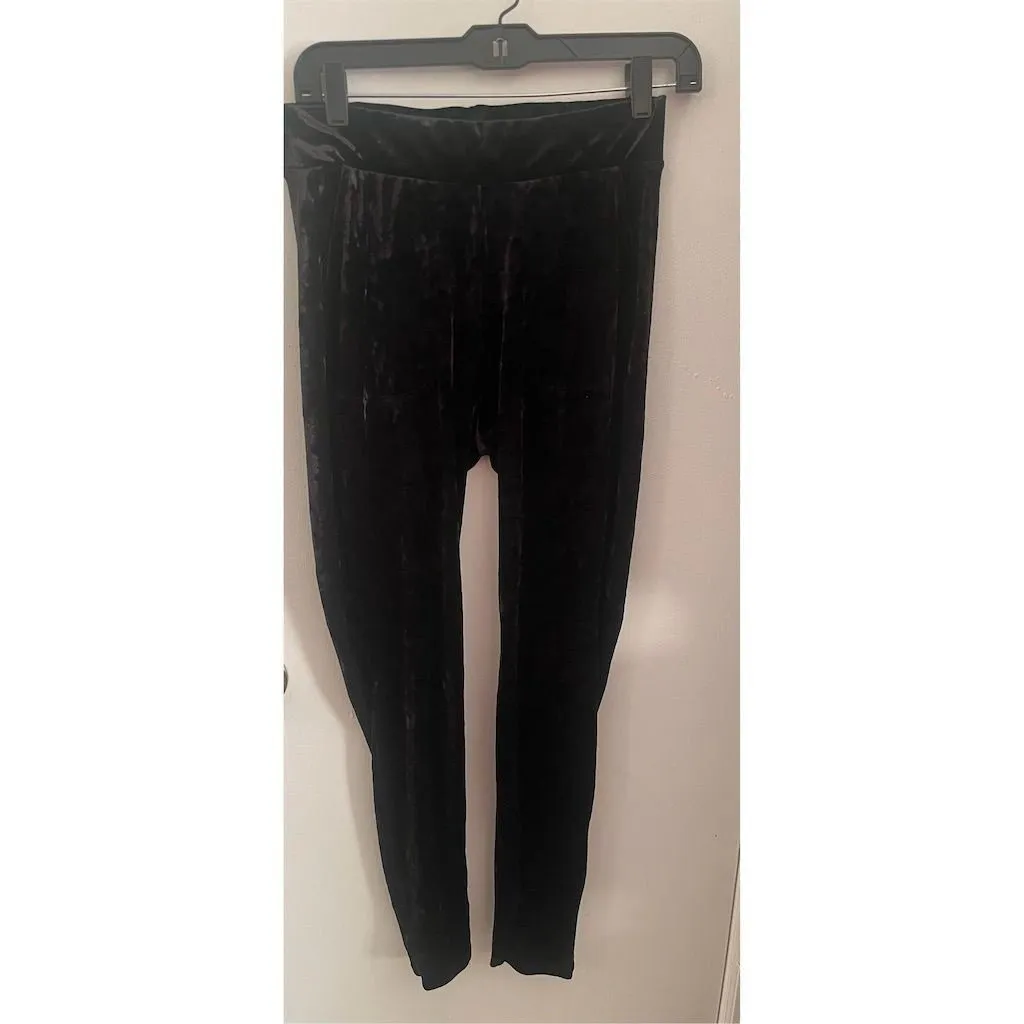 Torrid‎ 0 Black Ankle Crush Velvet Leggings with Pockets Size Large 12 - Image 8
