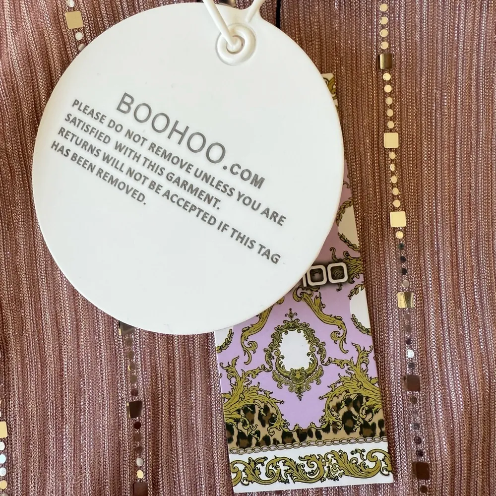 Chic Pink Sequin Blouse party casual plus size 22 - Image 3