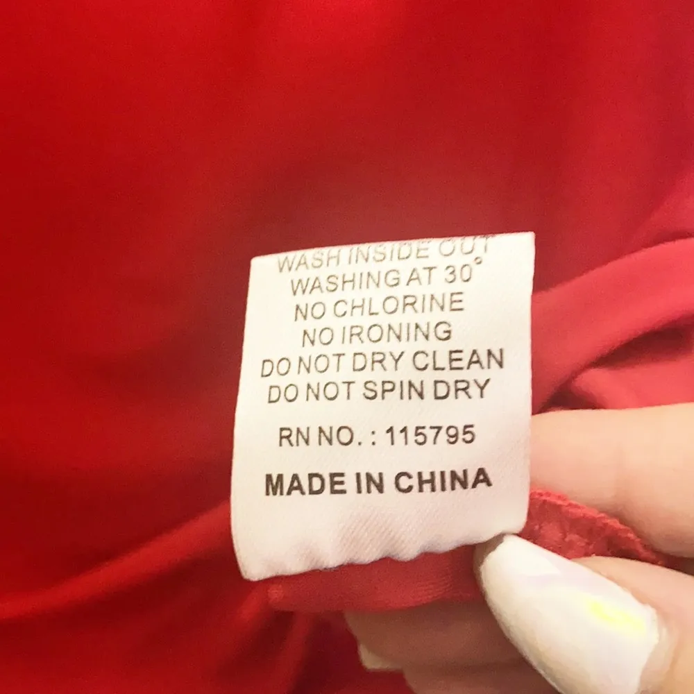 MikaRose Red Cowl Neck Dressy Red Blouse - Image 7