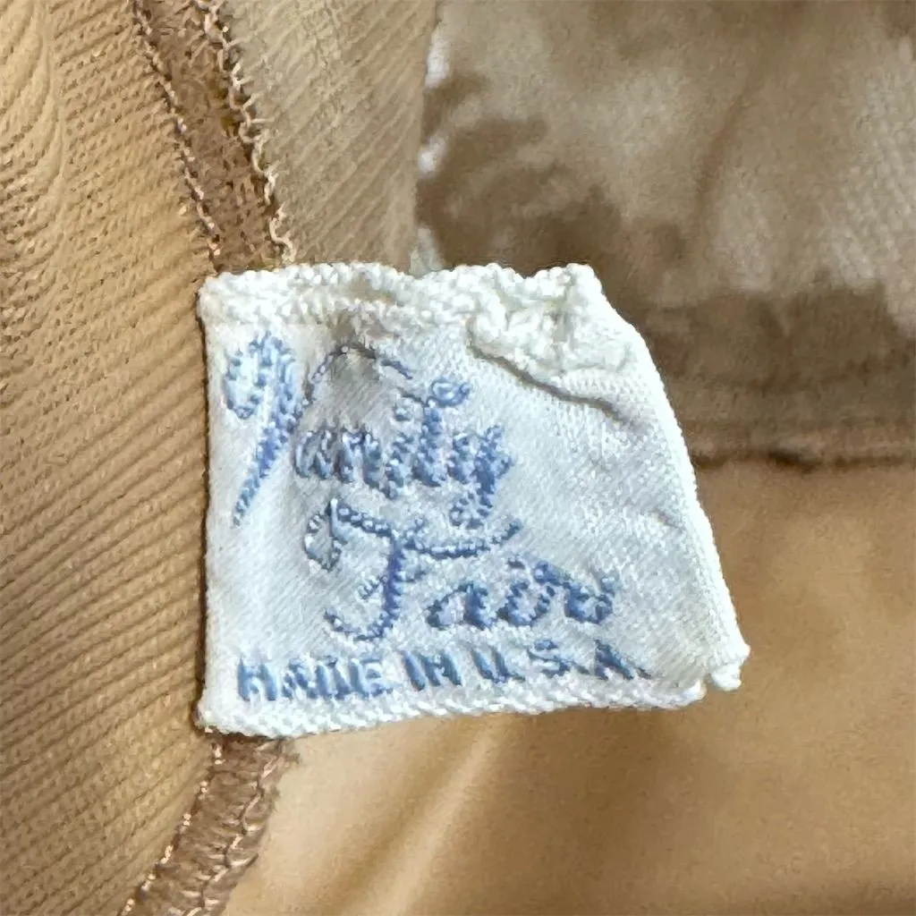 L VTG Vanity Fair Slip Dress 38 Brown Lace Trim Nylon Tricot Coquette Balletcore - Image 7