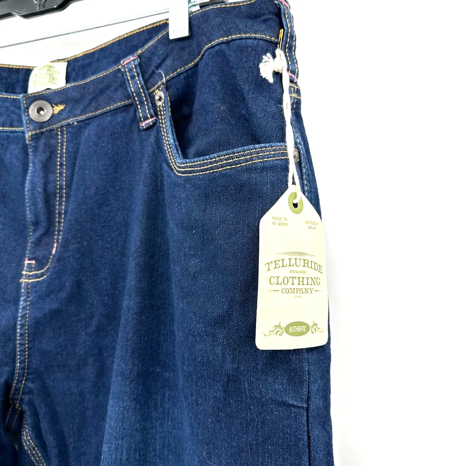 Telluride Clothing Co. Size 14 Denim Blue Jeans Flannel Lined Bootcut NWT - Image 3