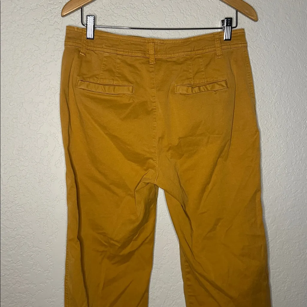 GAP Mustard Gold Girlfriend Khakis Size 10 Petite Classic Preppy Relaxed Pockets - Image 6