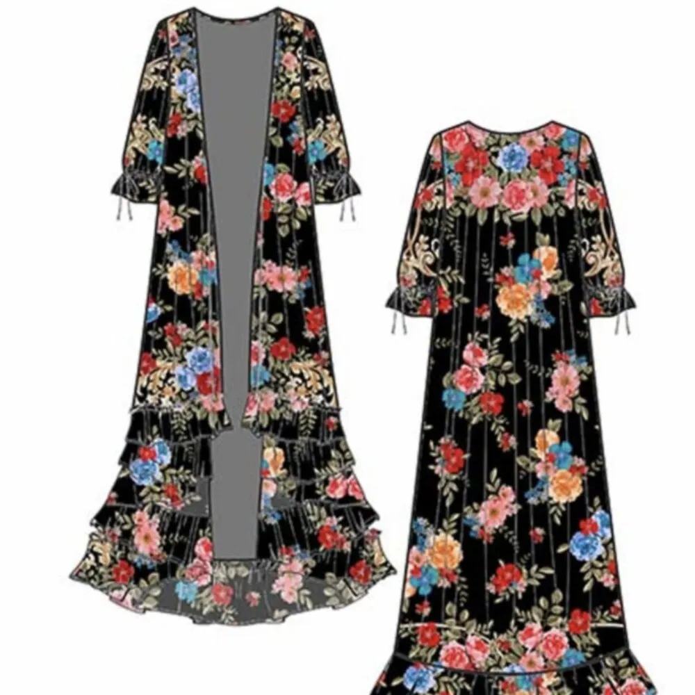 Johnny Was  Royal Long Ruffle Kimono - Image 7