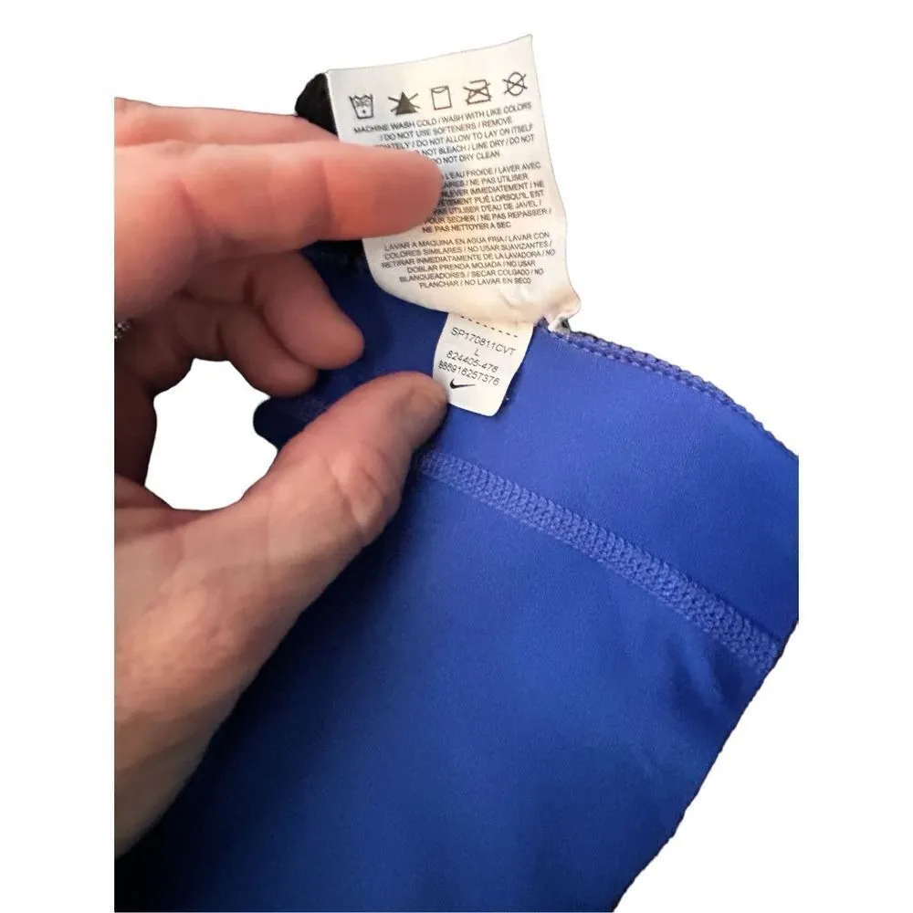 Nike cobalt blue capri activewear leggings size L 18” in seam - Image 2
