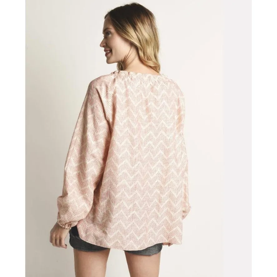 Lemlem Imani Long sleeve Grandfather Shirt Size‎ Large - Image 4