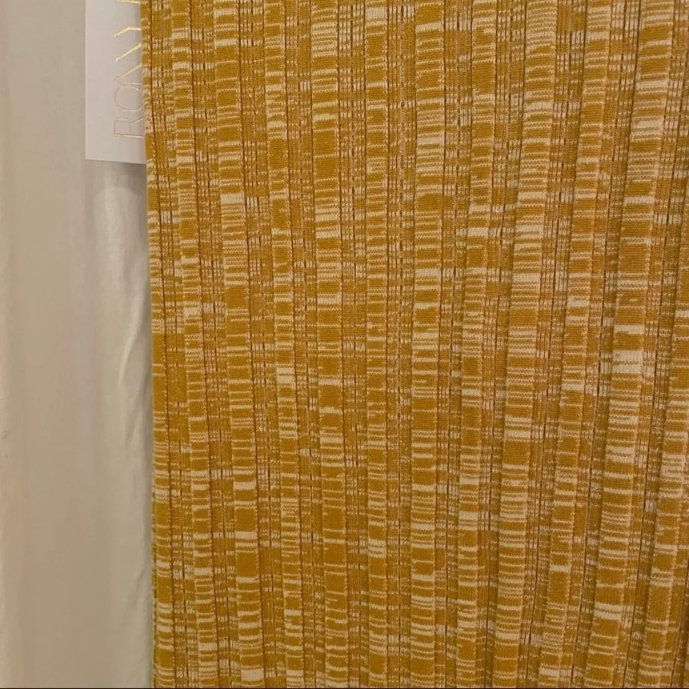 NWT! Ronny Kobo Simone Snowy Marble Knit Maxi Dress Canary Yellow - Image 11