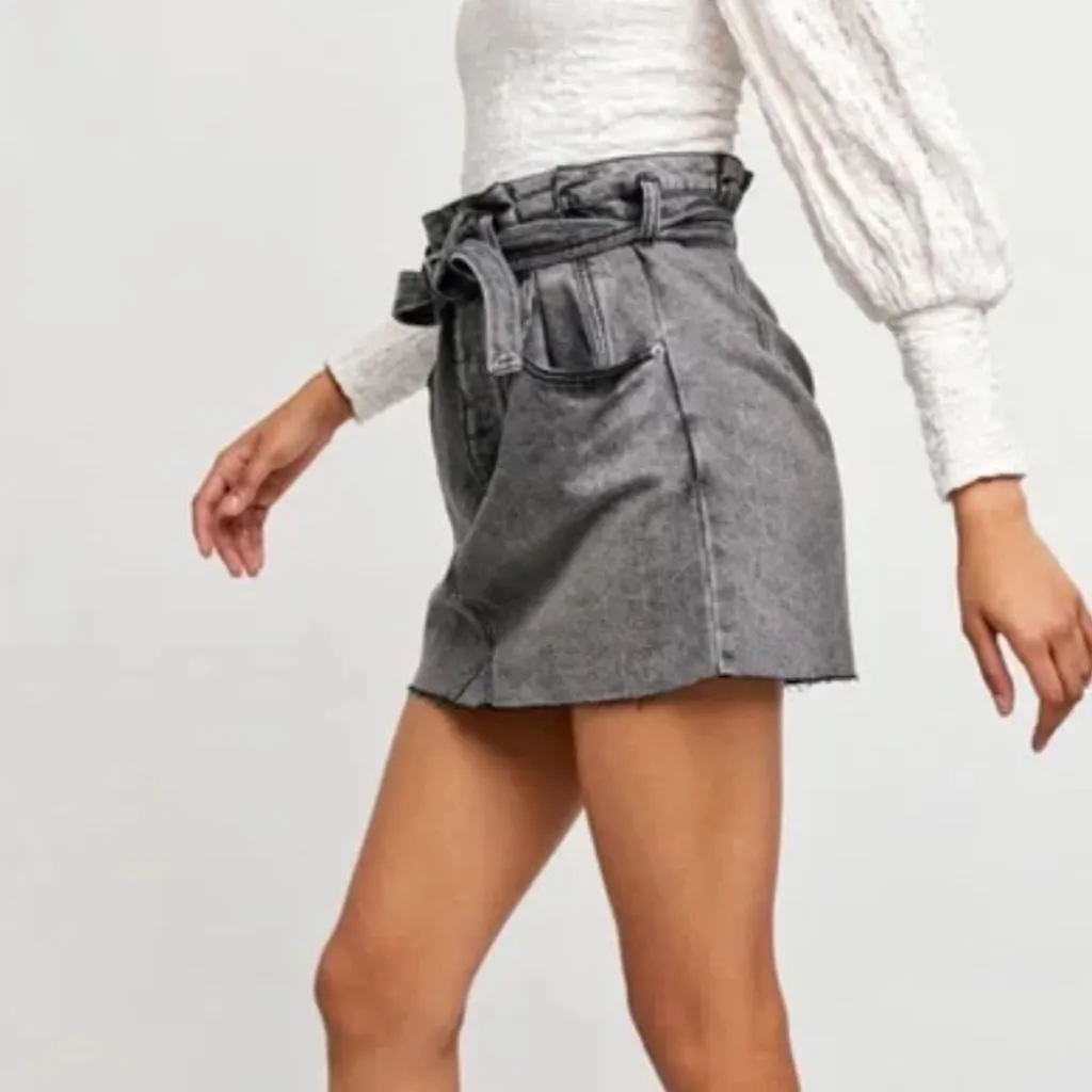 Free People We The Free East of Eden Denim Miniskirt in Black sz 25 - Image 2