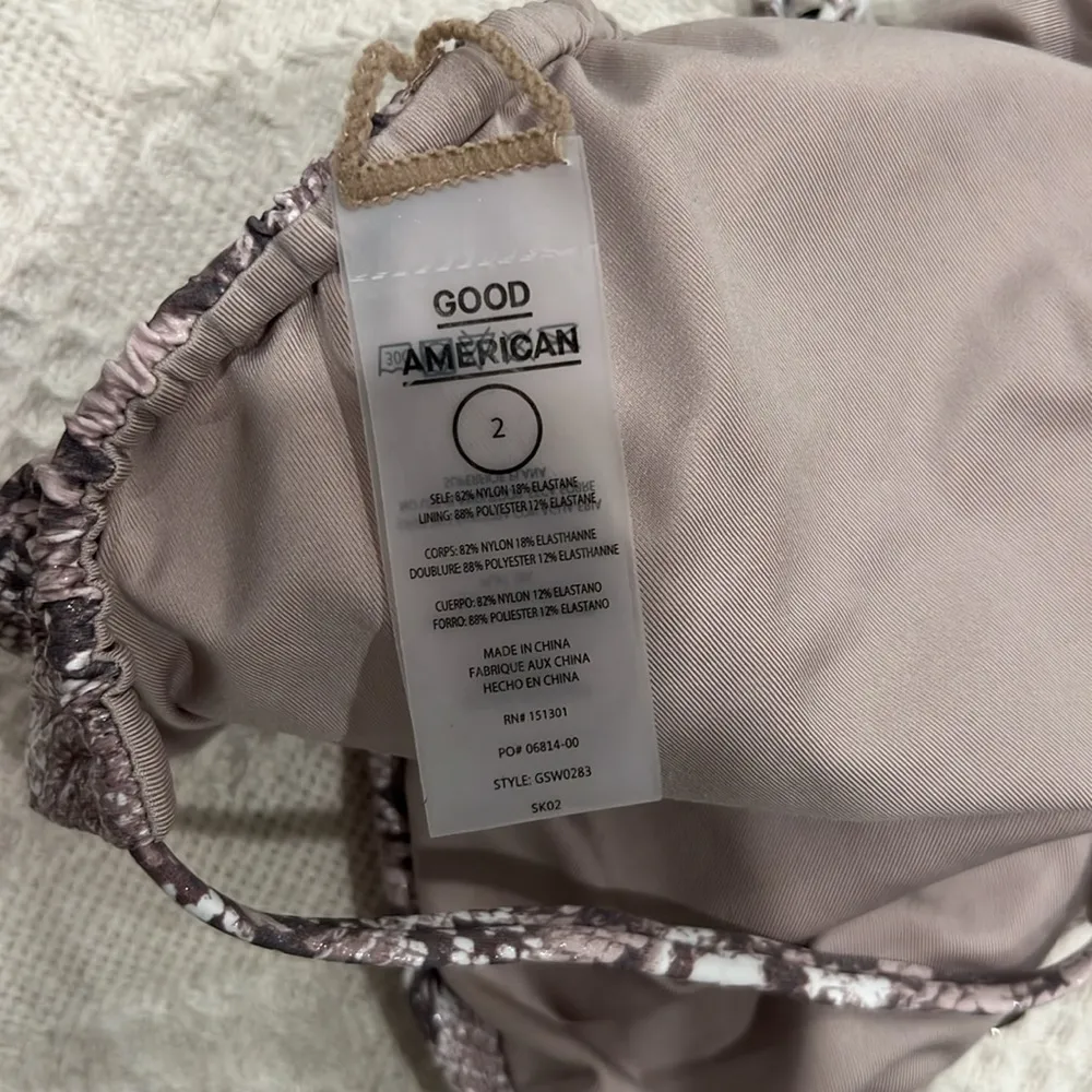 COPY - GOOD AMERICAN SNAKE PRINT SWIM BOTTOMS - Image 6