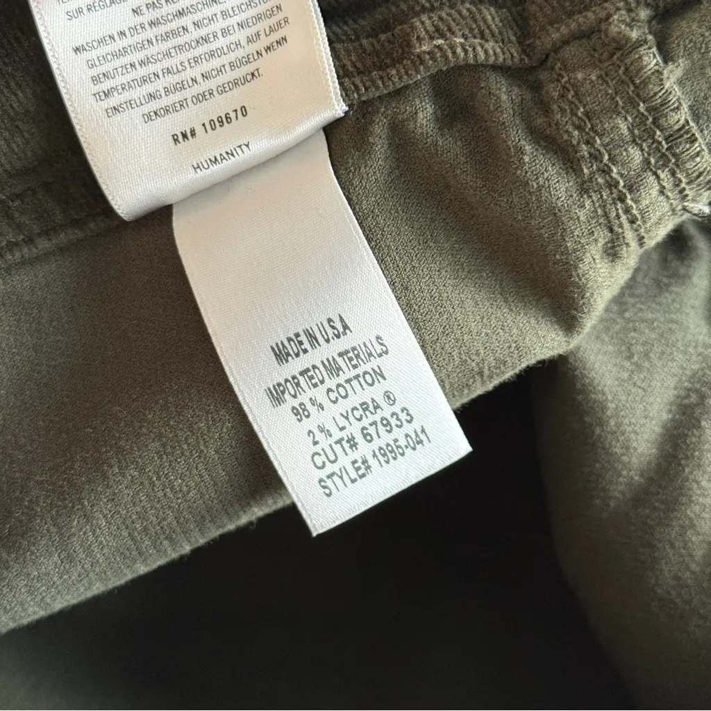 Citizens for Humanity Green Corduroy Joggers Utility Pants Agni Seaweed - Image 8