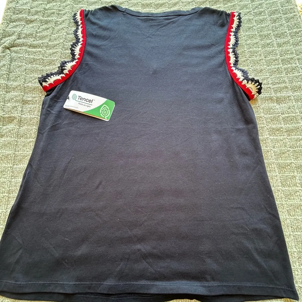 Nautica Black Ruffled Muscle Tee - Image 6