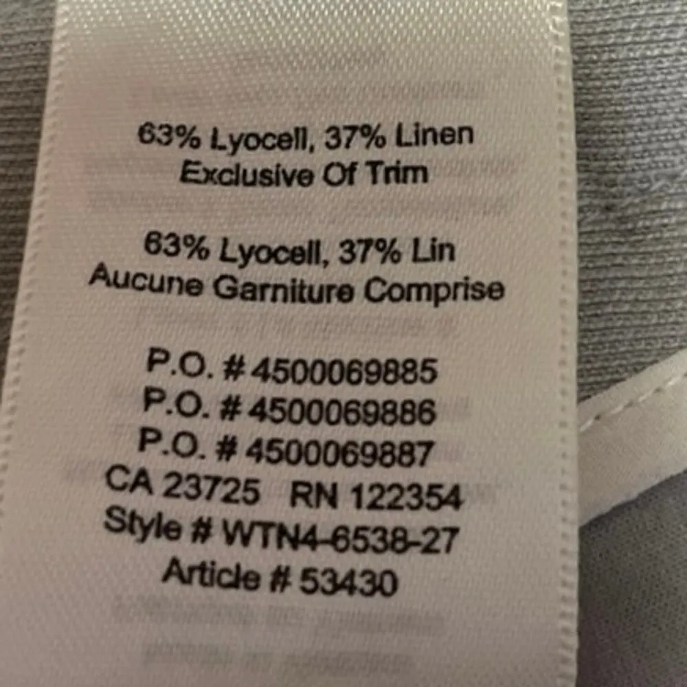 Aritzia Wilfred Gray Linen Drawstring Pleated High Waisted Casual Shorts Size 2 - Image 5