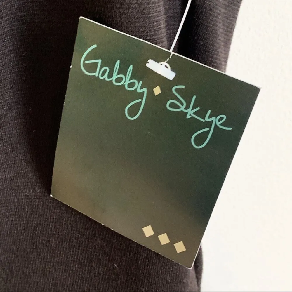 Gabby Skye Dress Cap Sleeve Peplum A-line Black Mini Dress Size 4 NEW - Image 11