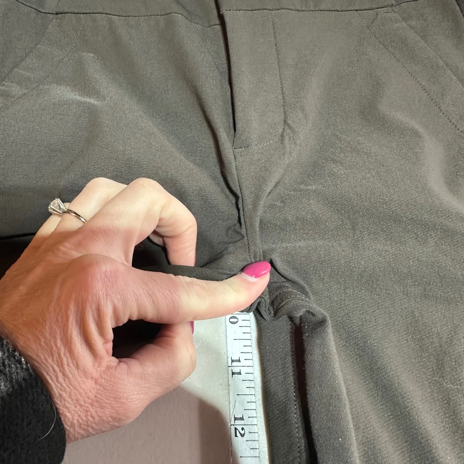 Athleta Wander Hybrid Pant Women Size 2 Brown & Navy Zip Pocket Casual Athletic - Image 13