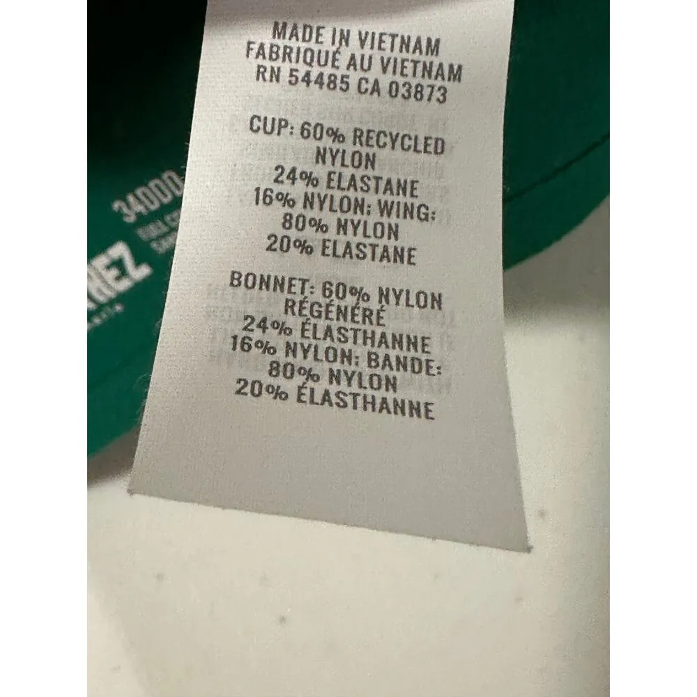 Aerie Bra Women Size 34DDD Smoothez Full Coverage Kelly Green Underwire Comfort - Image 6