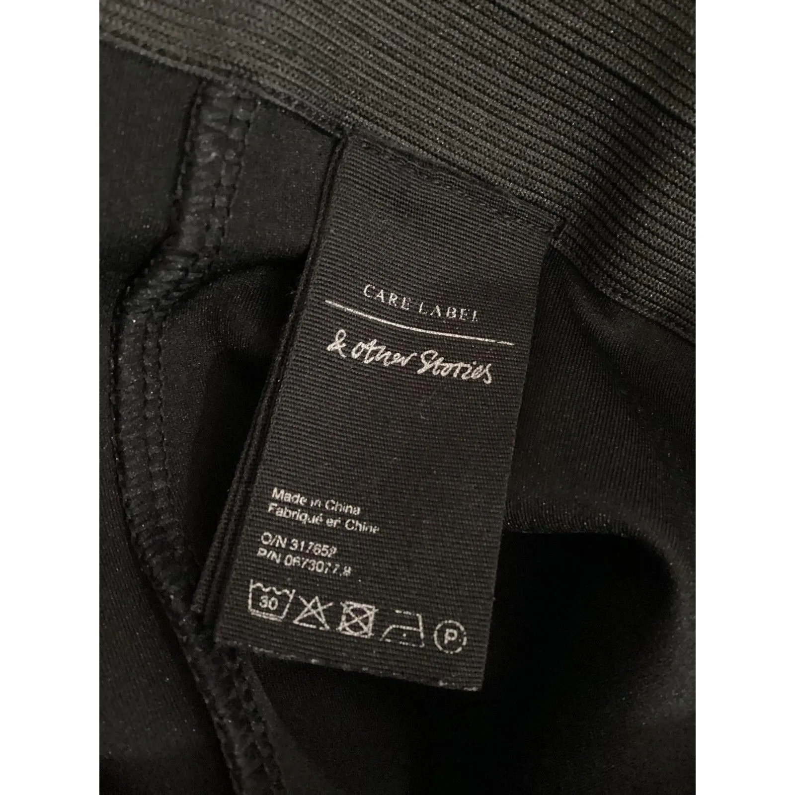 & Other Stories Pants Womens 6 Black High Rise Skinny Stretch Ankle Zip Trousers - Image 6