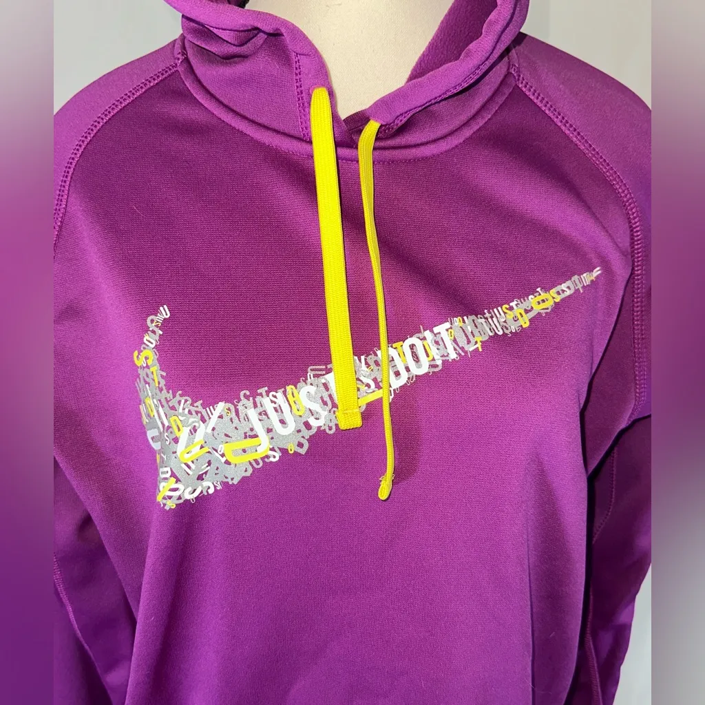 NIKE • Yellow and Purple Dri-fit Hoodie Women’s Size Med - Image 2