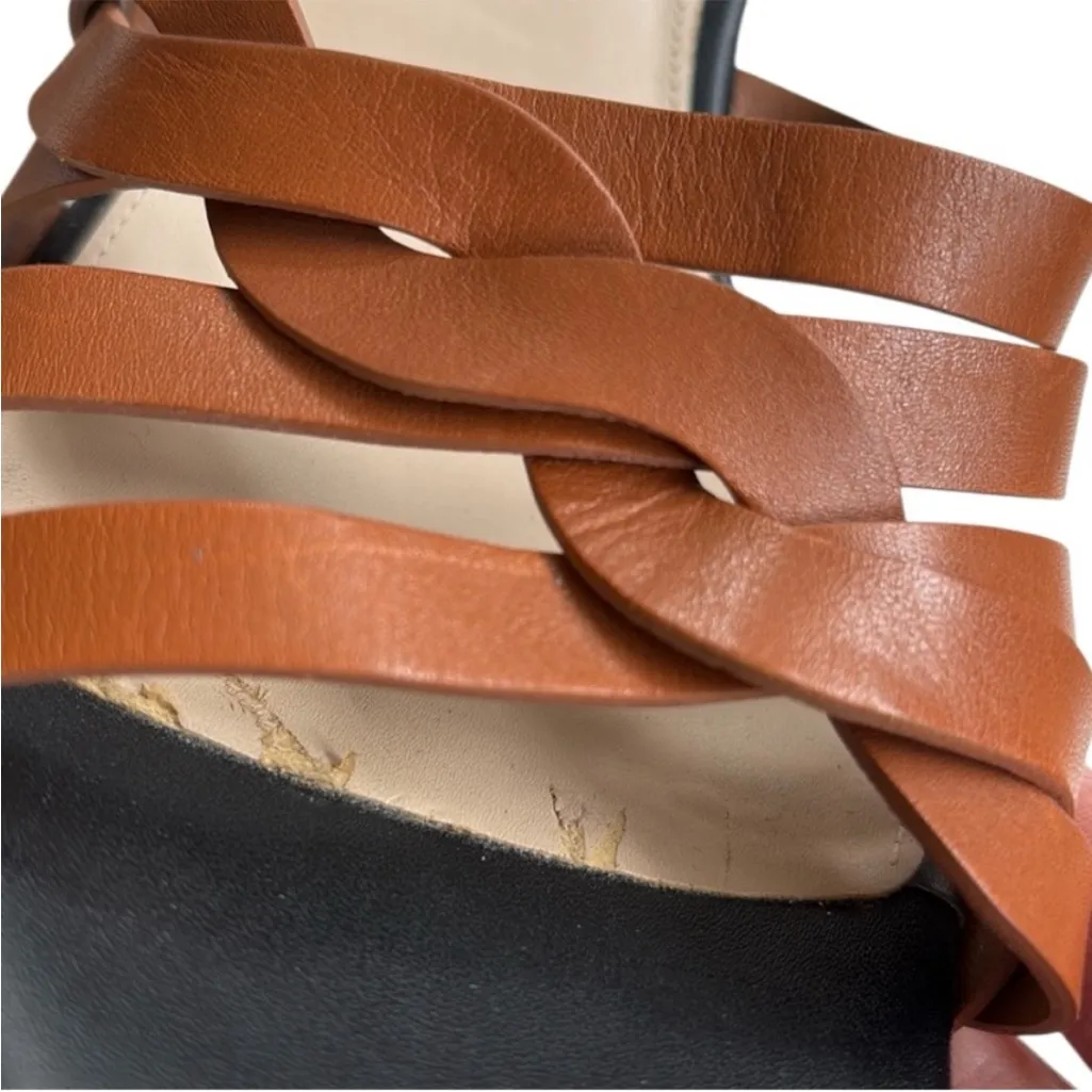 EUC Cole Haan Leather Myra Wedge
Sandals Brown Black Size 11 - Image 8
