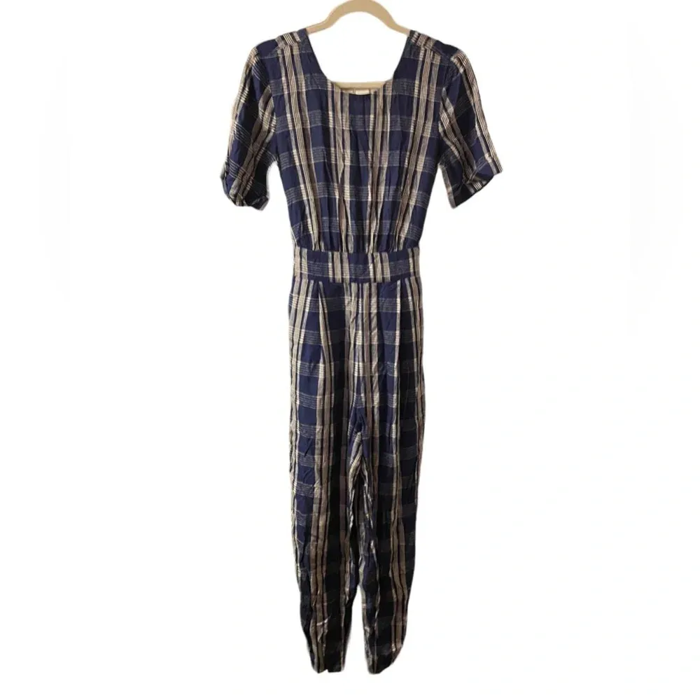 MADEWELL MOTT TIE WAIST PLAID JUMPSUIT - Image 3
