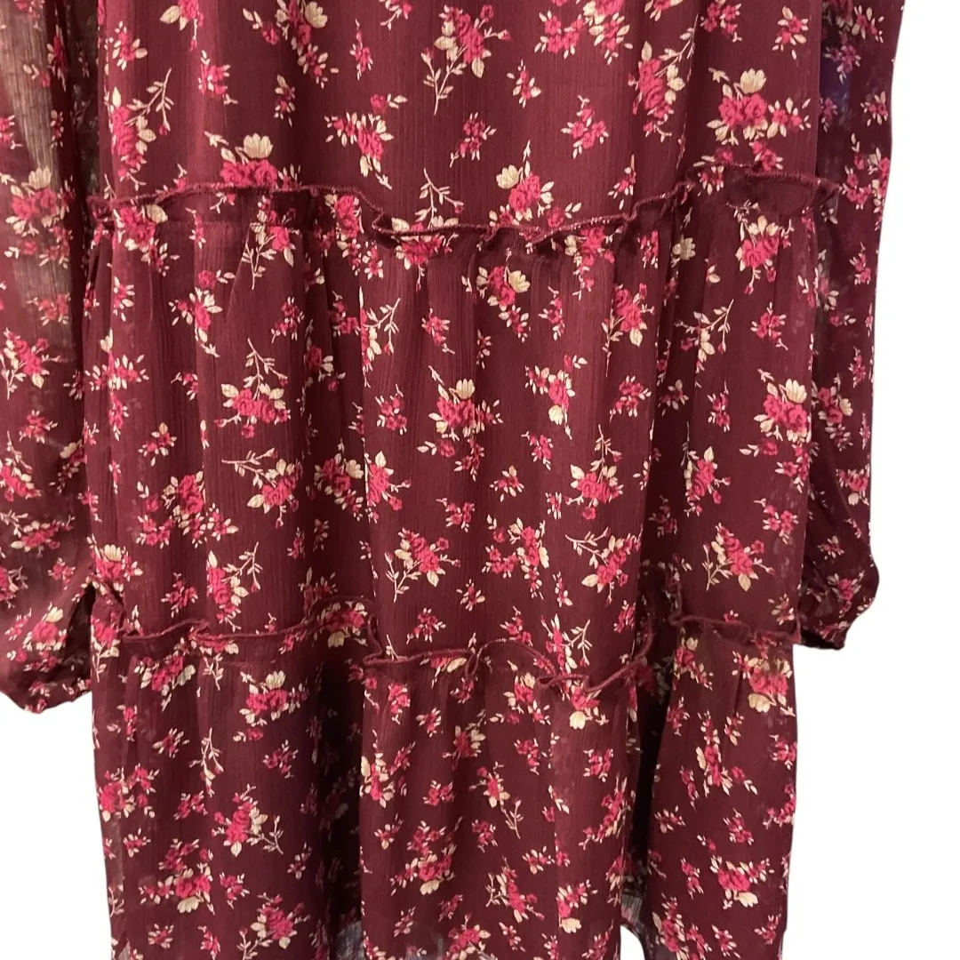 Altar'd State Marianna Floral Long Sleeve Mini Dress In Franklin Size Medium NWT - Image 4