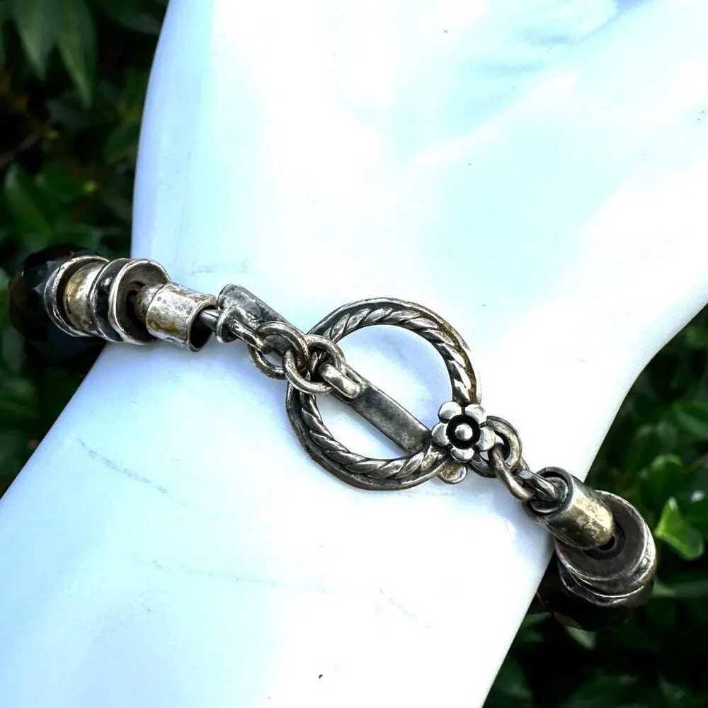 Vintage Silpada Smokey Quartz Sterling Silver Bracelet - Image 11