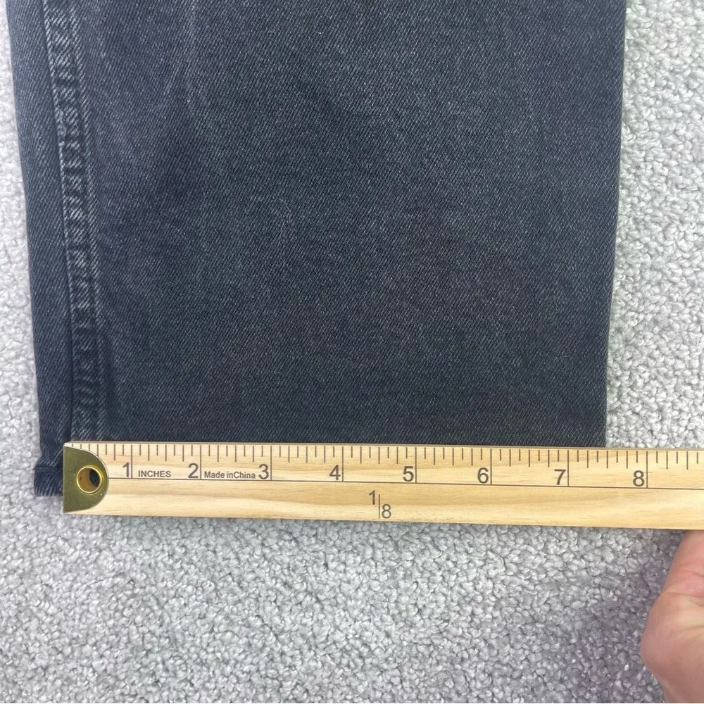 Hollister Dad Jean Women's 27 Black Straight High Rise Stretch - Image 10