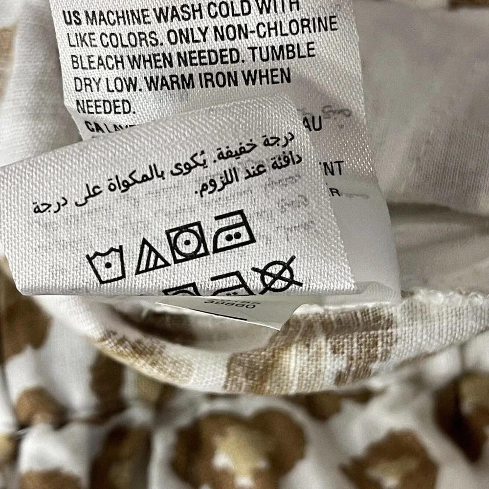 Charter Club X-Small Linen Pants Leopard Print Tapered Leg Pockets Elastic Waist - Image 8