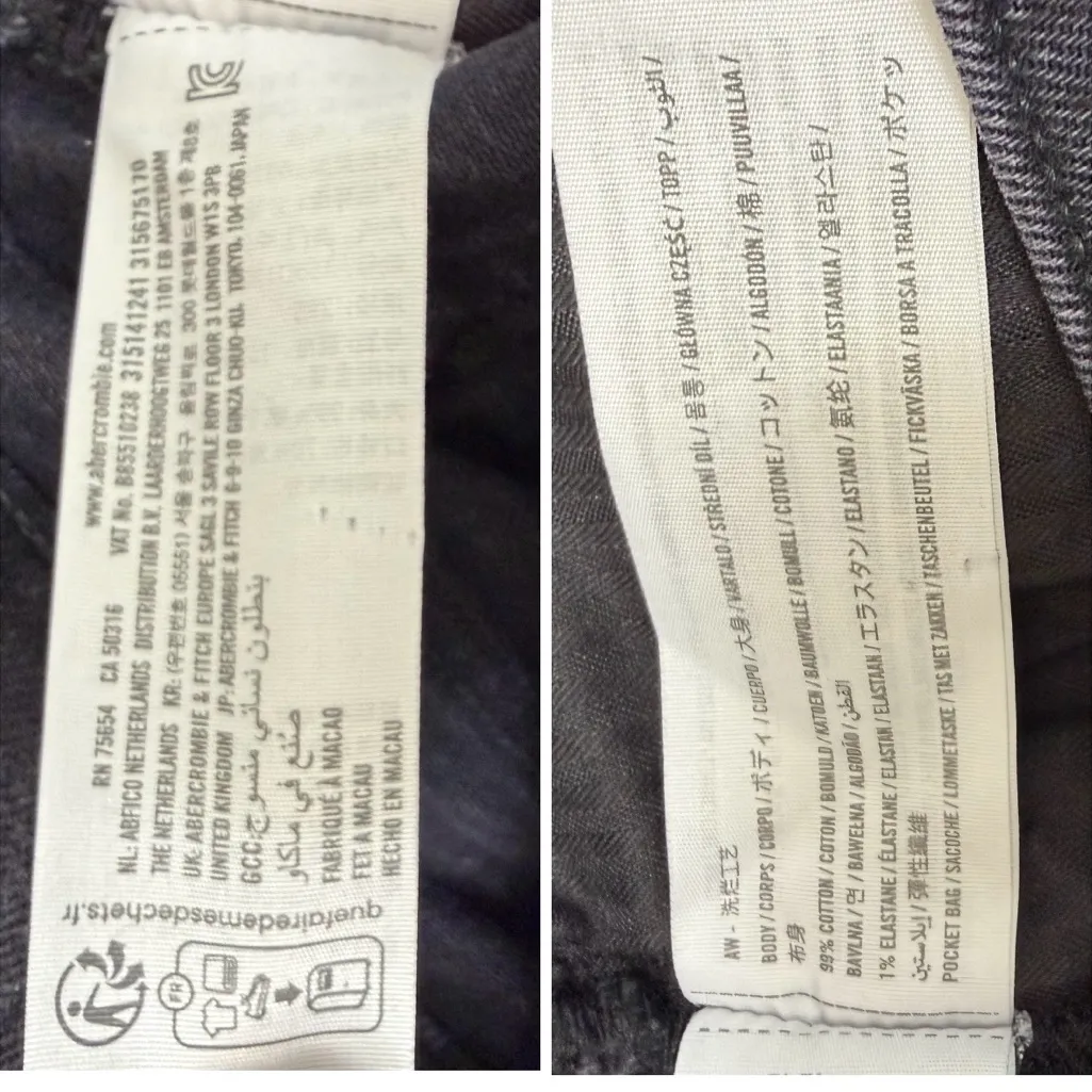 Abercrombie & Fitch The Boot Low Rise Denim Jean Black Size 29S - Image 9