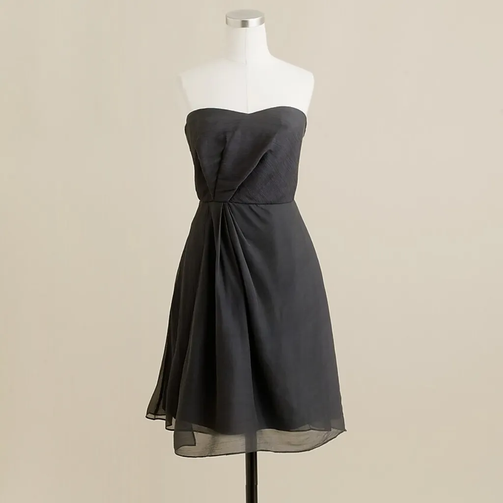 NWOT J.CREW Leona dress in 100% silk chiffon Blue - Image 3