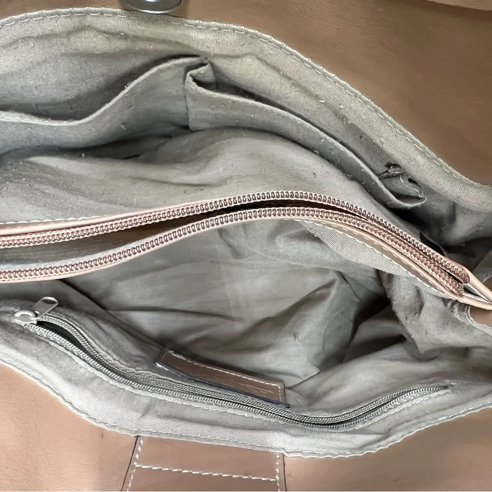 Relic shoulder bag neutral woven tan casual boho - Image 11