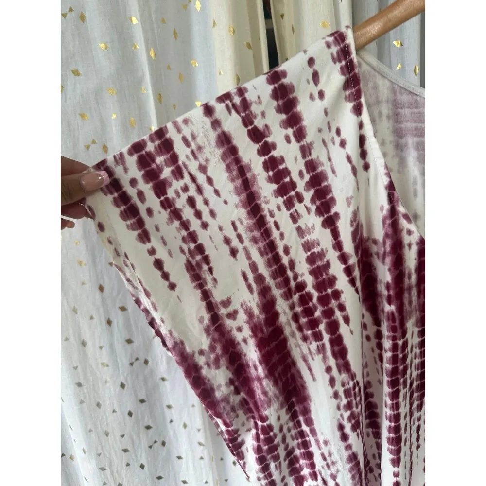 Pretty Young Thing Dolman Sleeve Hip Hug Bodycon Hawaiian Tie Dye Mini Dress L Size L - Image 3