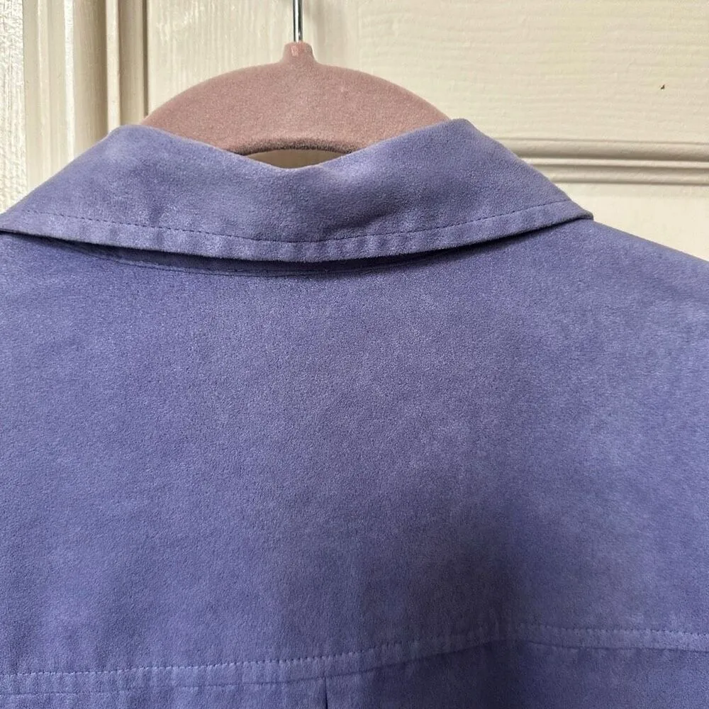 Chico’s purple long sleeved button down shirt - Image 6