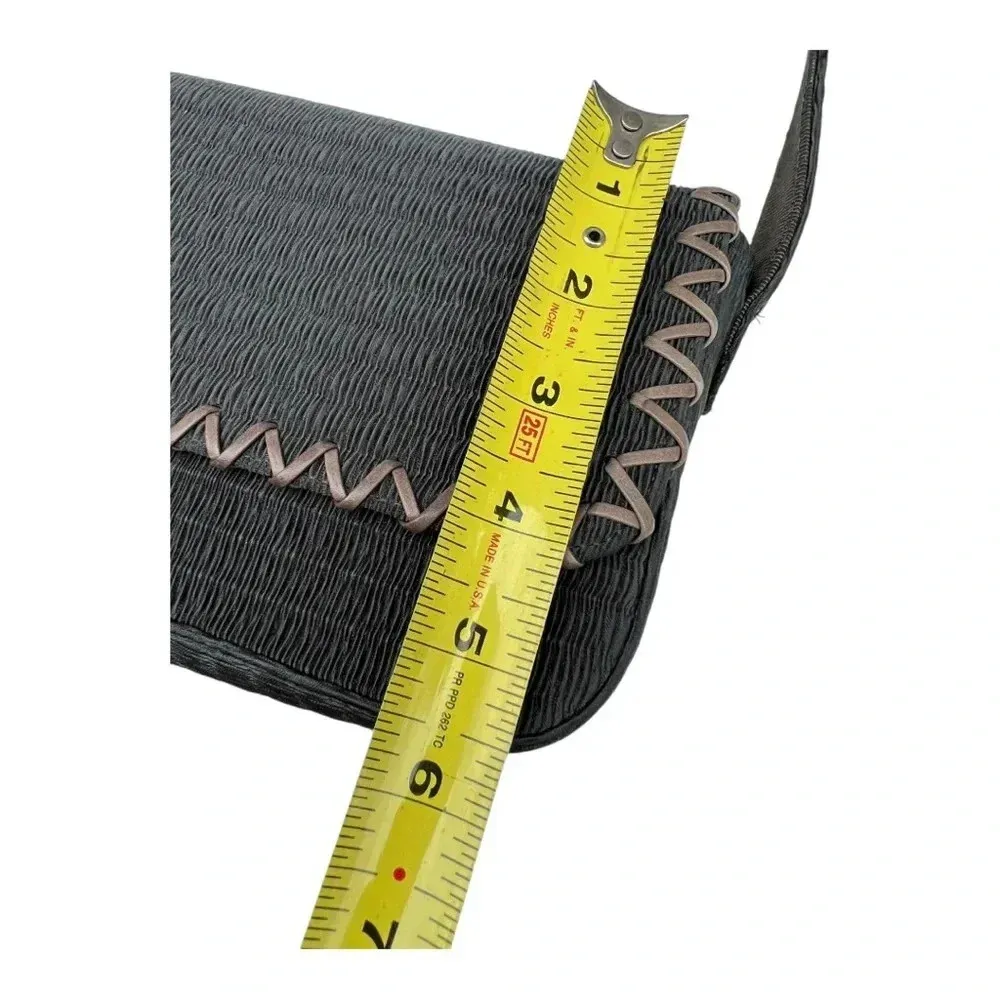 Stuart Weitzman  Handbag Solid Green Textured Shoulder Bag Purse with Dust‎ Bag - Image 11