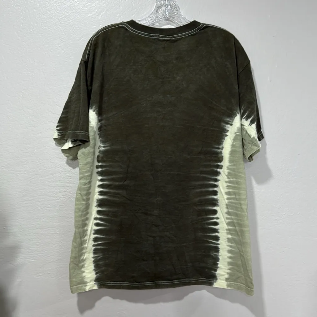 Vintage Looney tunes Tasmanian devil survive this tie dye short sleeve tee Green Size L - Image 2