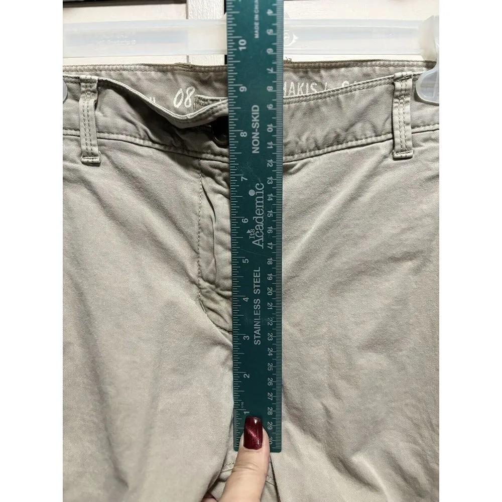 Khakis By Gap Cargo Light Wash Skinny Mini Pants Zip‎ Ankle Mid Rise Size 8R - Image 2