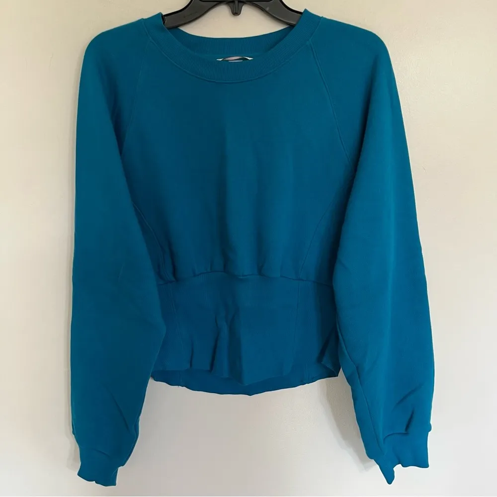Women’s Victoria’s Secret Soft Fleece Round Neck Sweatshirt Teal Size‎ XL - Image 2