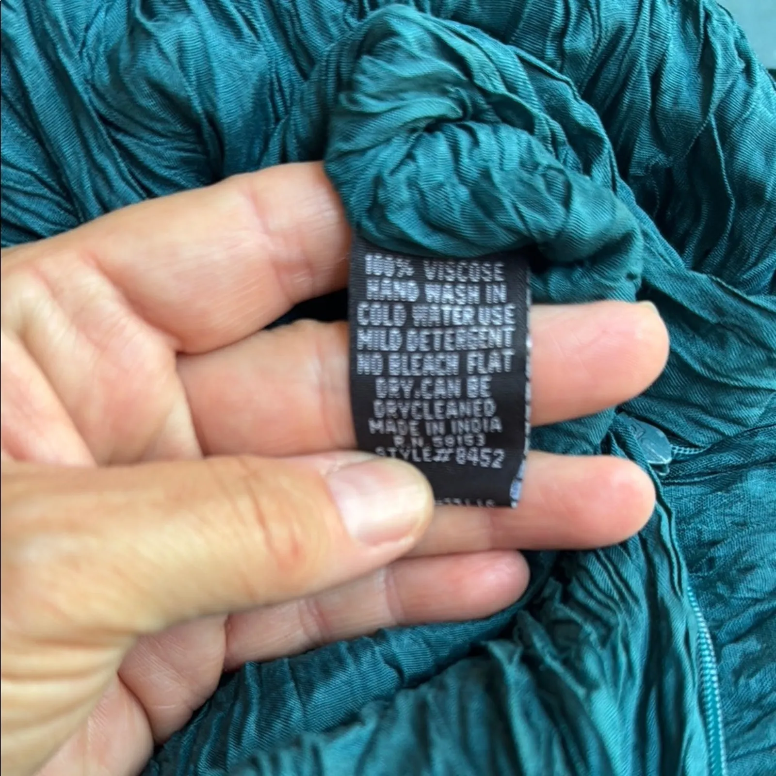 Anthropologie Chaudry teal green gold beaded embellished maxi skirt M boho Size M - Image 6