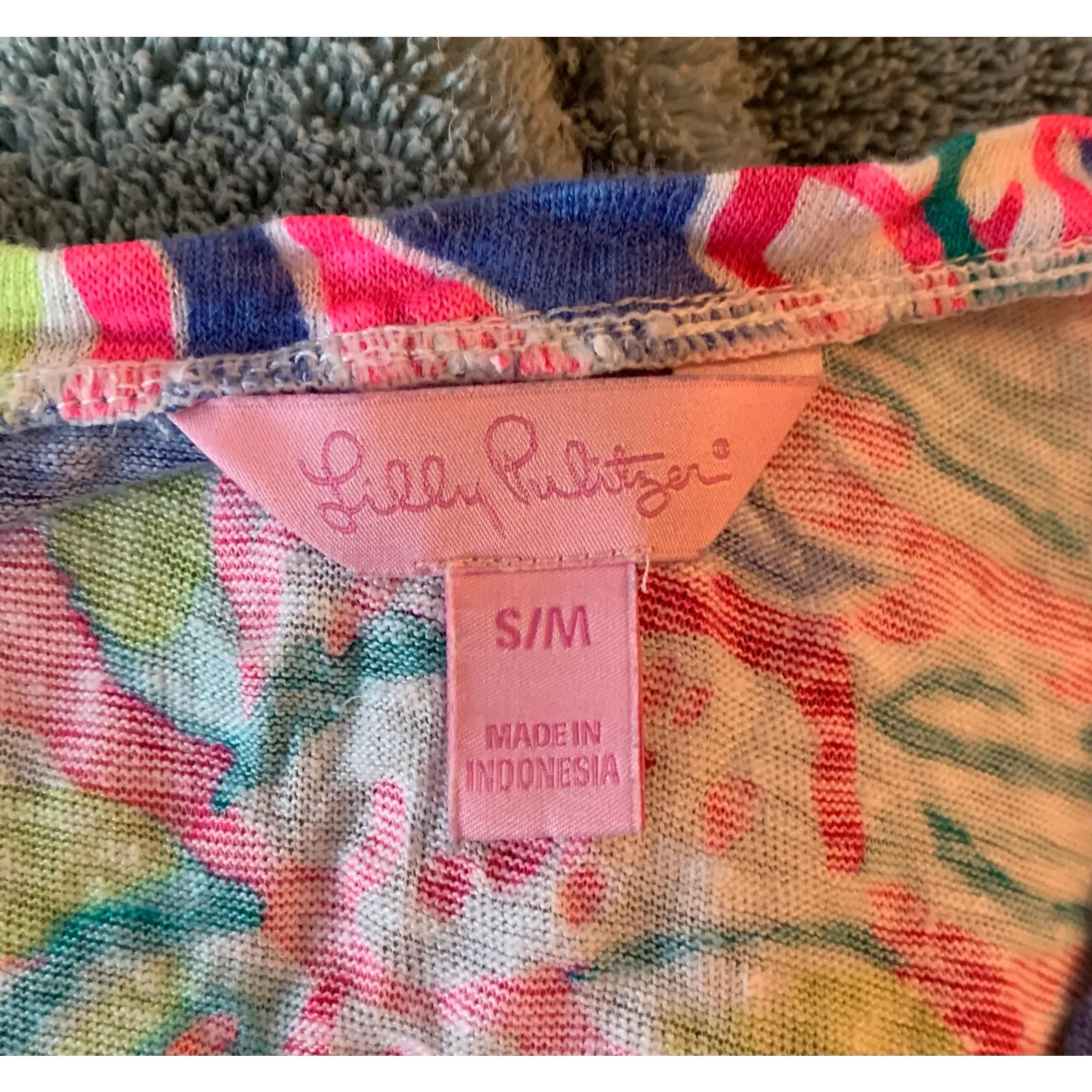 Lilly Pulitzer Iris Blue Casa Azul Hartwell Boxy Linen Floral Tee - Image 7