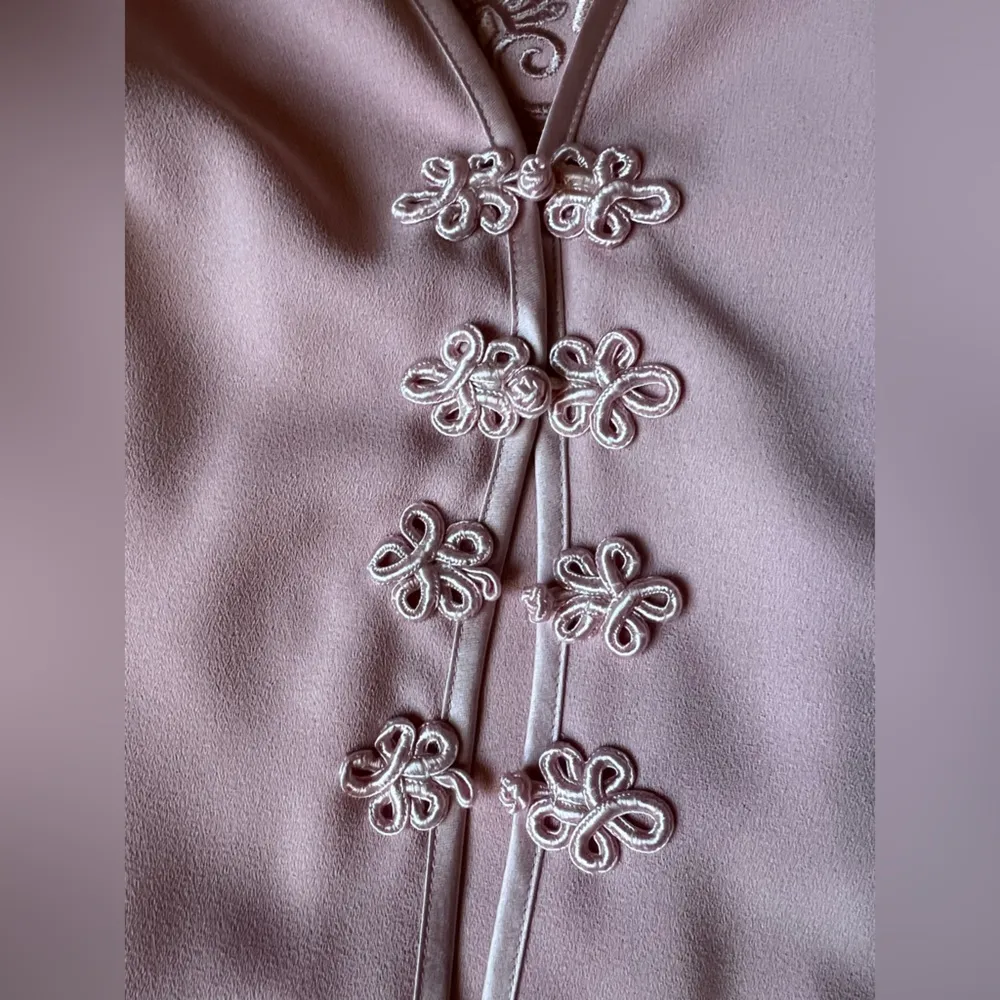 Ursula Of Switzerland Dusty Light Pink Embroidered Midi Dress & Jacket Set - Image 5