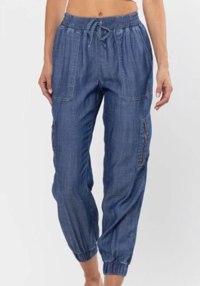 Lightweight Tencel Jogger Blue Size undefined - Image 6