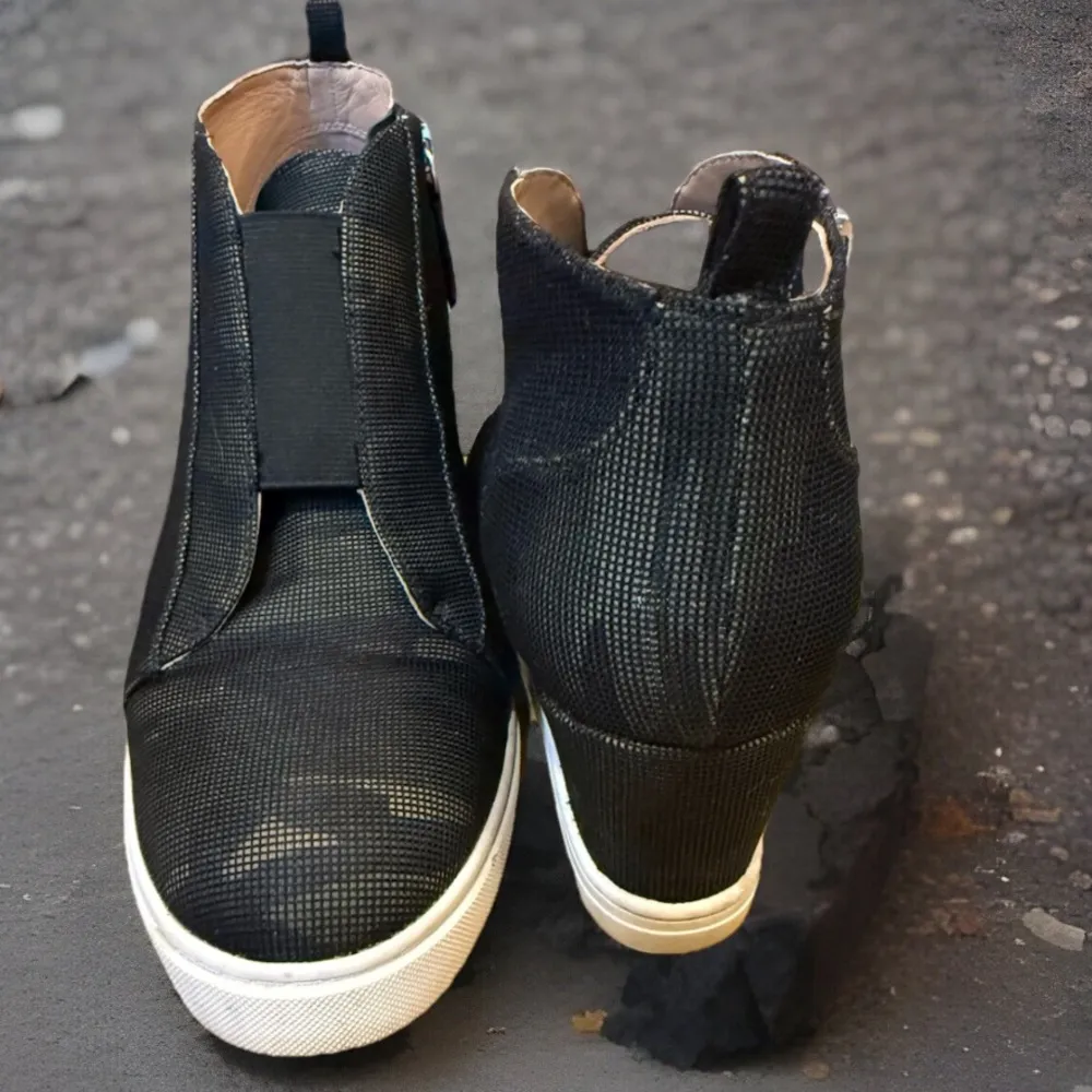 Women Camo wedge Shoe sz 8 Black - Image 8