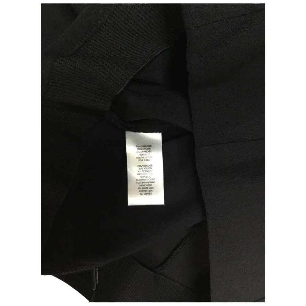 New T Tahari Pull On Pants Slacks Stretchy Ankle Invisible Zipper Black S - Image 11