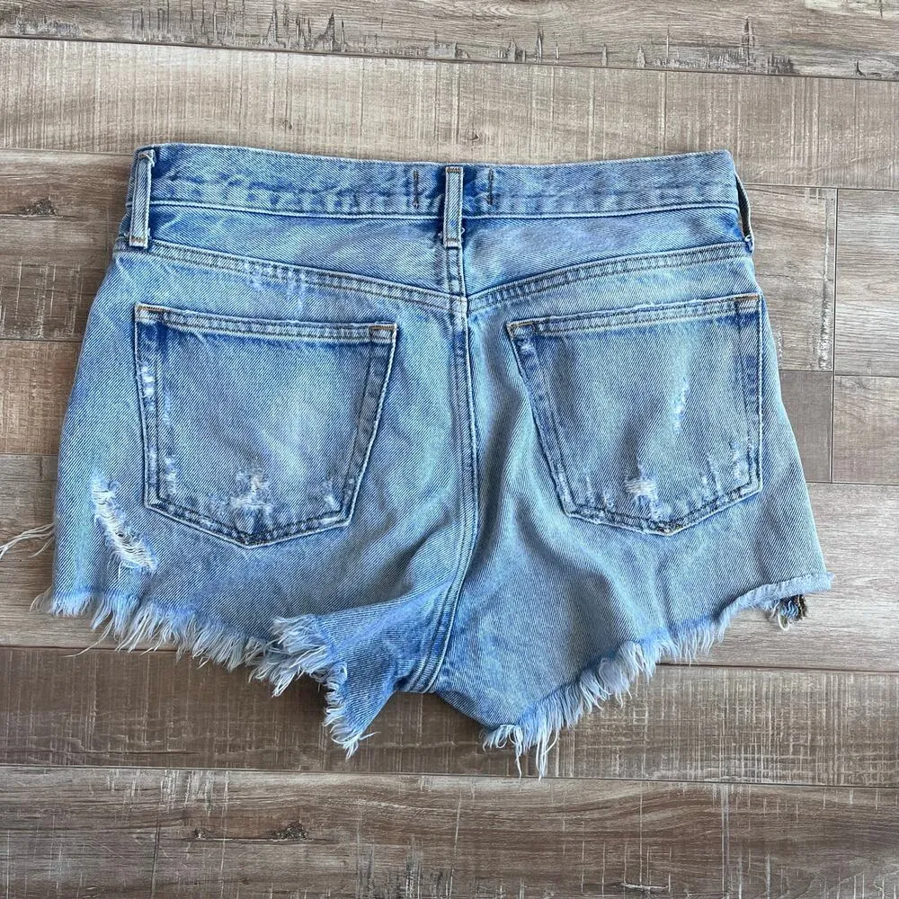 AGOLDE Parker Cut Off Denim Shorts - Swap Meet - Size 26 - Image 5