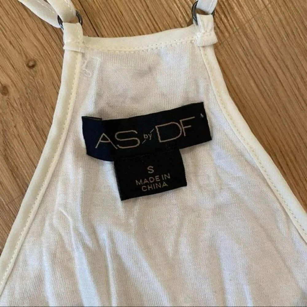 AS by DF V Neck Chevron Print Cami Top in White - Image 2